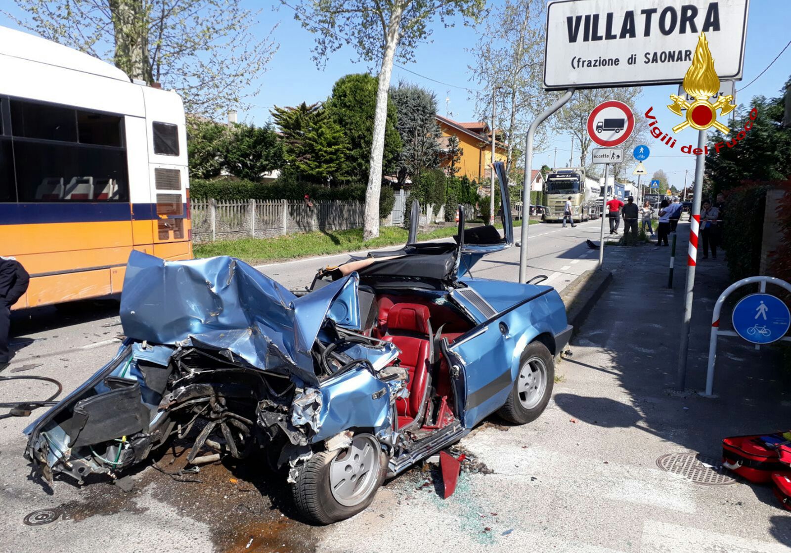 INCIDENTE STRADALE A SAONARA: PERDE LA VITA UN 54ENNE